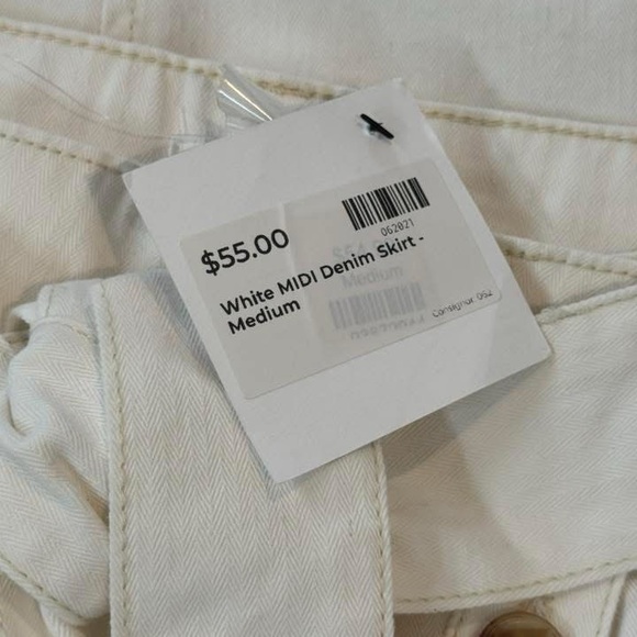 Blu Pepper Cream Wrap Midi Skirt Casual denim Wear - Picture 2 of 3